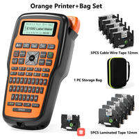 Phomemo E1000 Pro Industrial Label Maker QWERTY Keyboard Cable Label Printer Compatible TZe Tape Handheld Labeller for Electrical Wiring Office Home