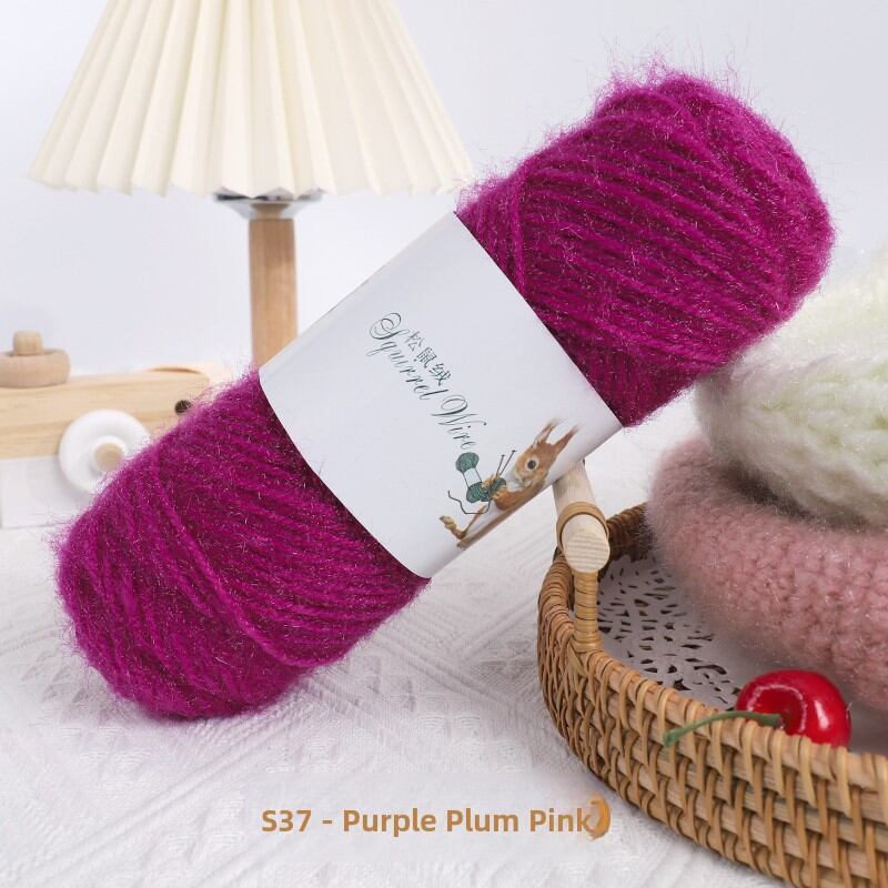 DIY Knitting Kit for Scarf Hat Sweater Medium Weight Mohair Yarn