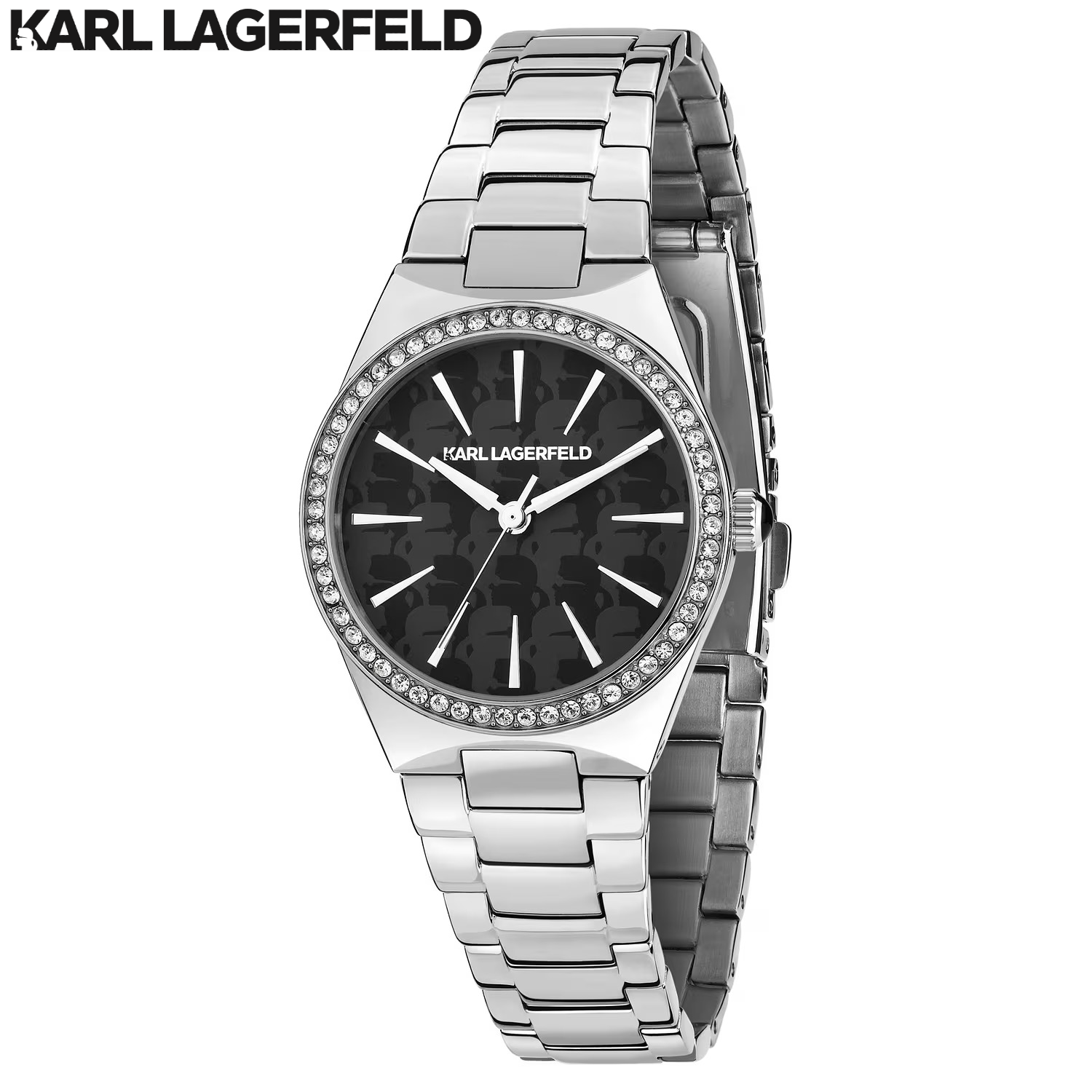 KARL LAGERFELD 30mm Women's Black Quartz Watch Stainless Steel Bracelet R0553105511 ราคา 9,267 บาท*ส่งฟรี