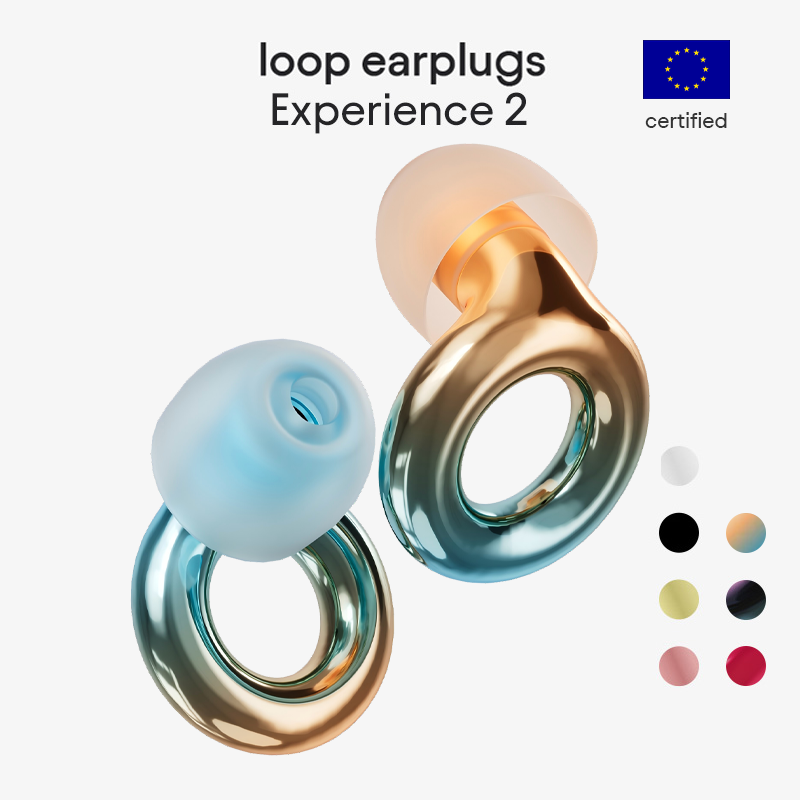 Loop Experience 2 Ear Plugs – Concert Earplugs Stylish Certified Hearing Protection for Concerts & Festivals, Live Events, Musicians, Sports, DJs and Nightlife – 17dB Noise Reduction Earplugs (High-Fidelity)