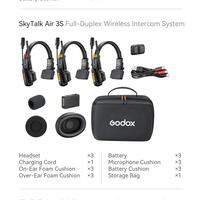 Godox SKYTALK AIR Full-duplex Wireless Intercom System Headset 500m Range Communication for Filmmaking Live Performances Sports