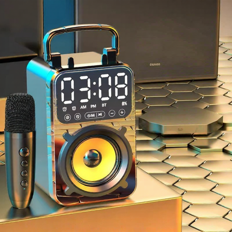 Bluetooth Speaker Loud Bass Stereo Clock 1