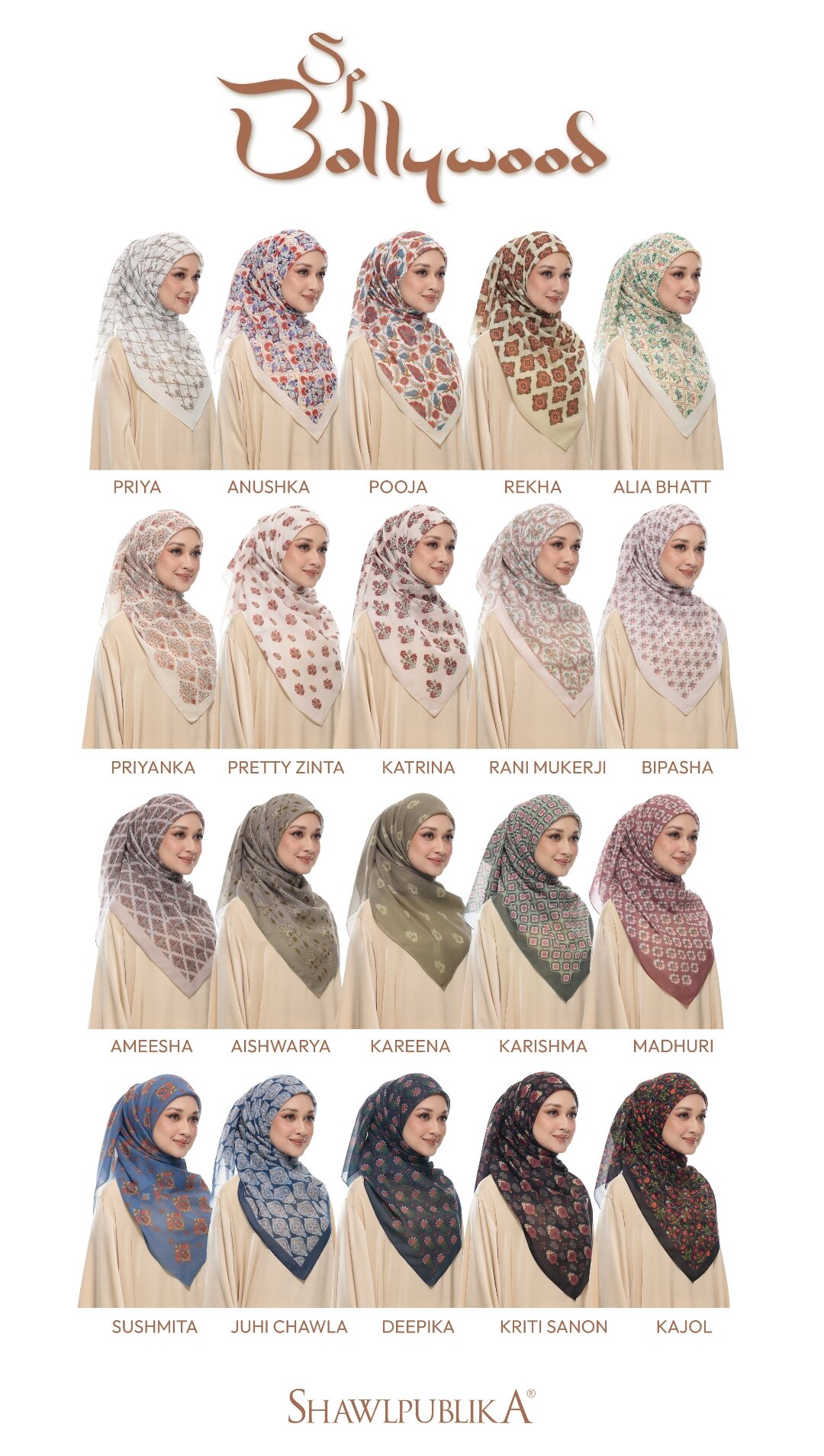 naelofar] Italian Sunrise/Monogram Mania/ Moda Shawl & Square 