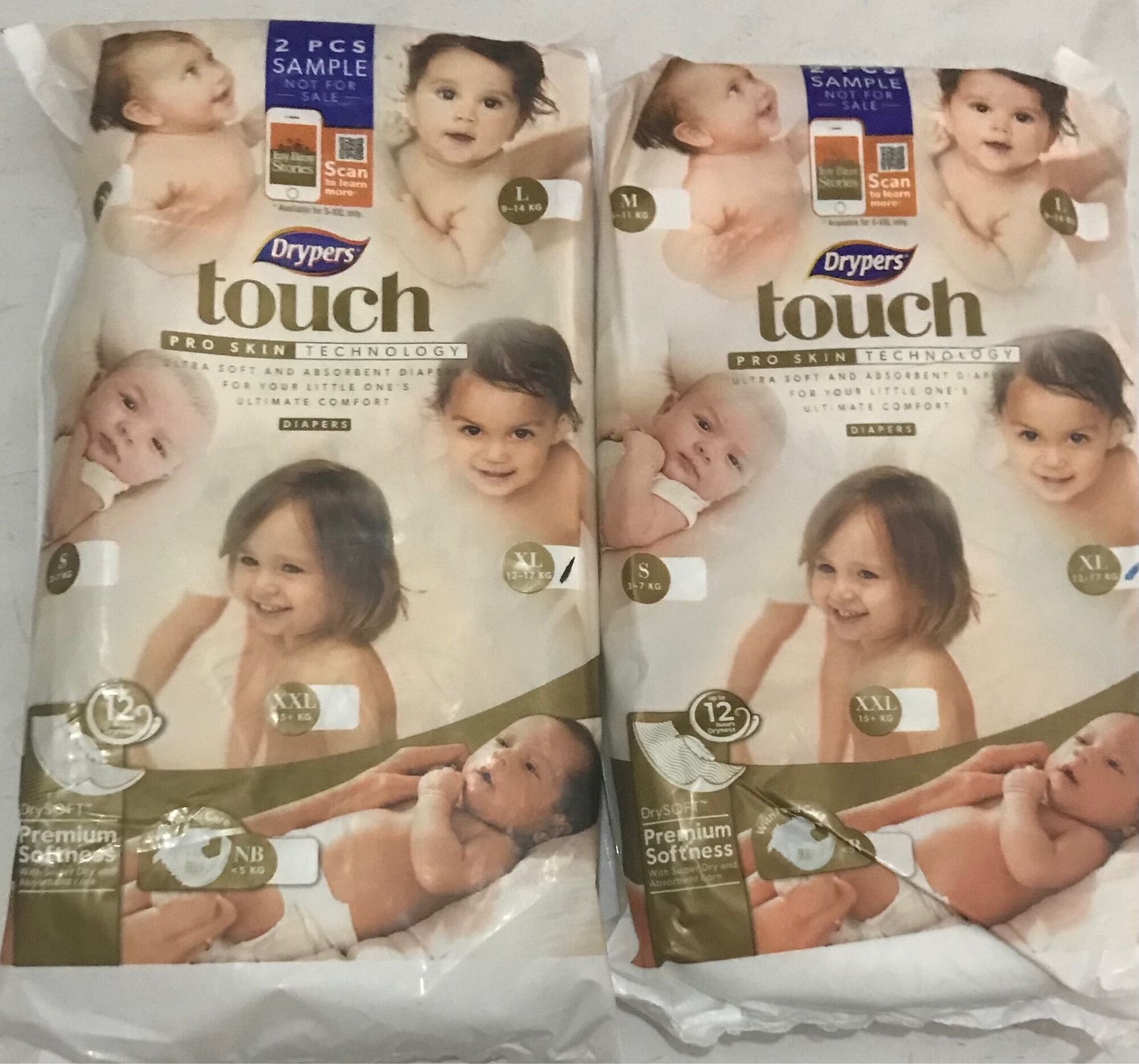 Pink Angel : Sample trial : SUPER DRY Drypers - size:XL 2 pcs pack x 1