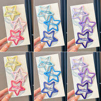 PINK EMPRESS | Dopamine Colored Star New Elegant Side Bangs Clip