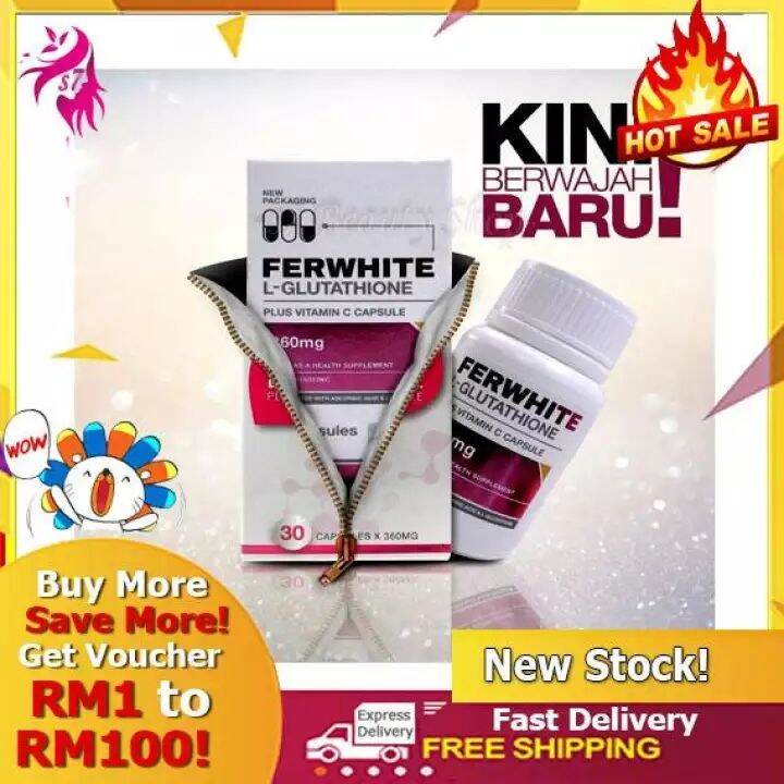 ferwhite l glutathione plus vitamin c FERWHITE L-Glutathione Plus Vitamin C (30 Capsules) [ORIGINAL HQ] - HOT  SALE!