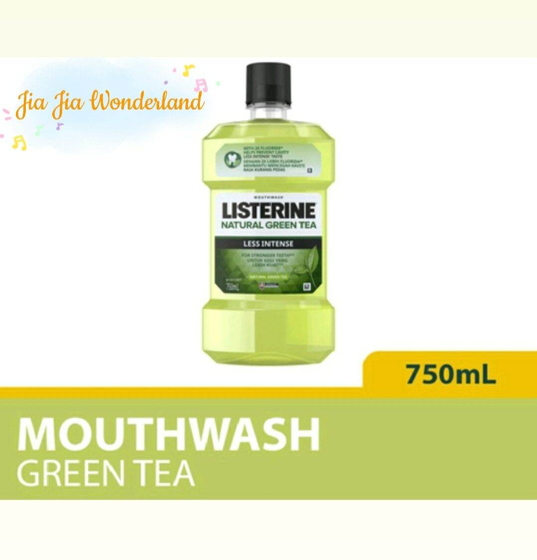 Listerine Mouthwash Green Tea Less Intense (750ml)