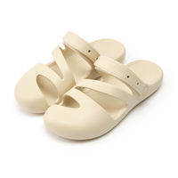 UTUNE Womens Flat Sandals 2026 New Arrival Outdoor Beach Wear Arch Support EVA Non-slip Round Toe Half-Slippers