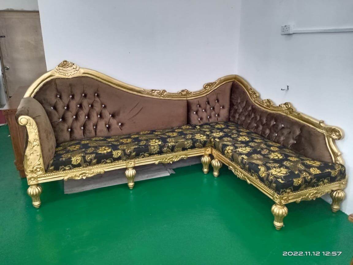 SOFA L SHAPE KAYU JATI /SOFA L JATI INDONESIA Lazada