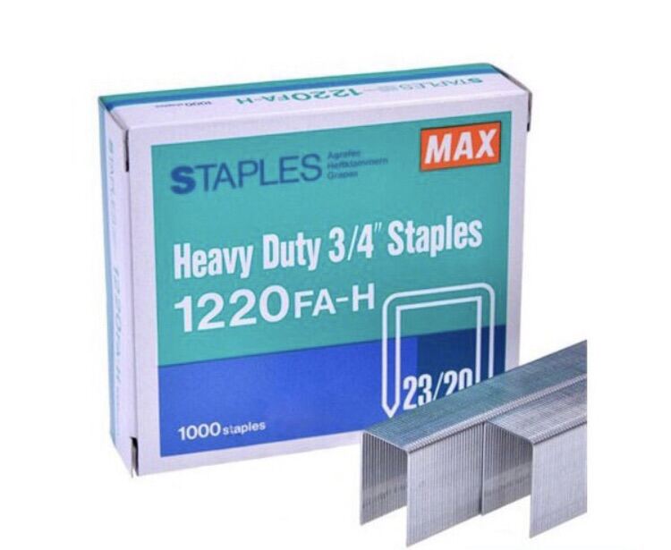 💯 Original MAX All Size Heavy Duty Staples 1210 - 1224 (Stapler Bullet ...