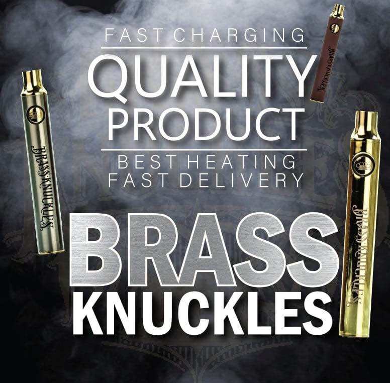 ready stock)Brass knuckles vape pen battery 900mAh / 510 Thread bk