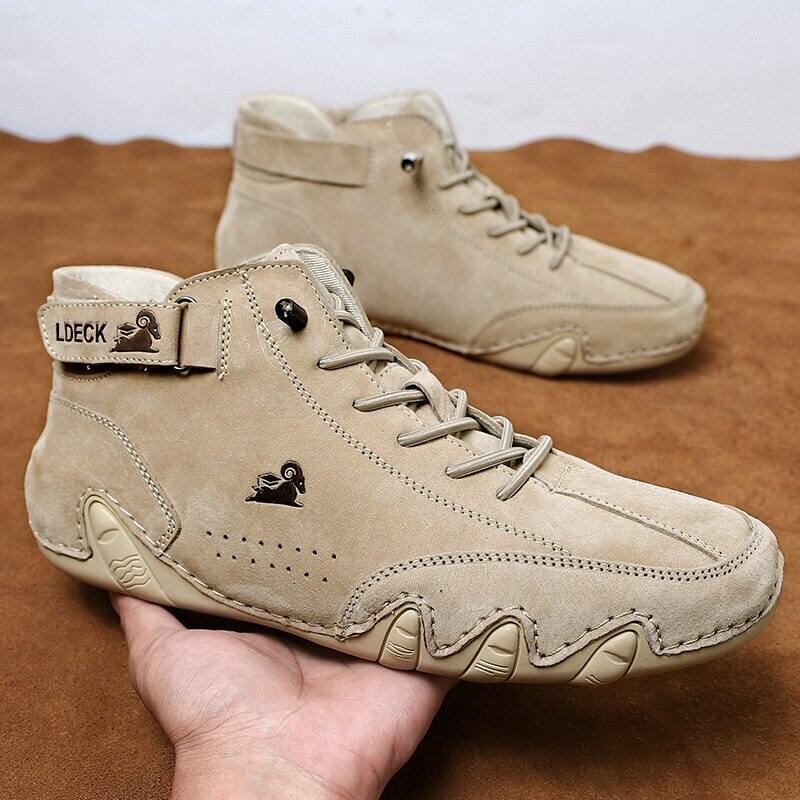 《219》Men Boots Casual Motorcycle Winter Shoes 2025 Waterproof High Top Sneakers Luxury Footwear