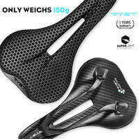 RYET Carbon 3D Printed Ultralight Saddle 150g Full Carbon for Road MTB Gravel Cycling Parts