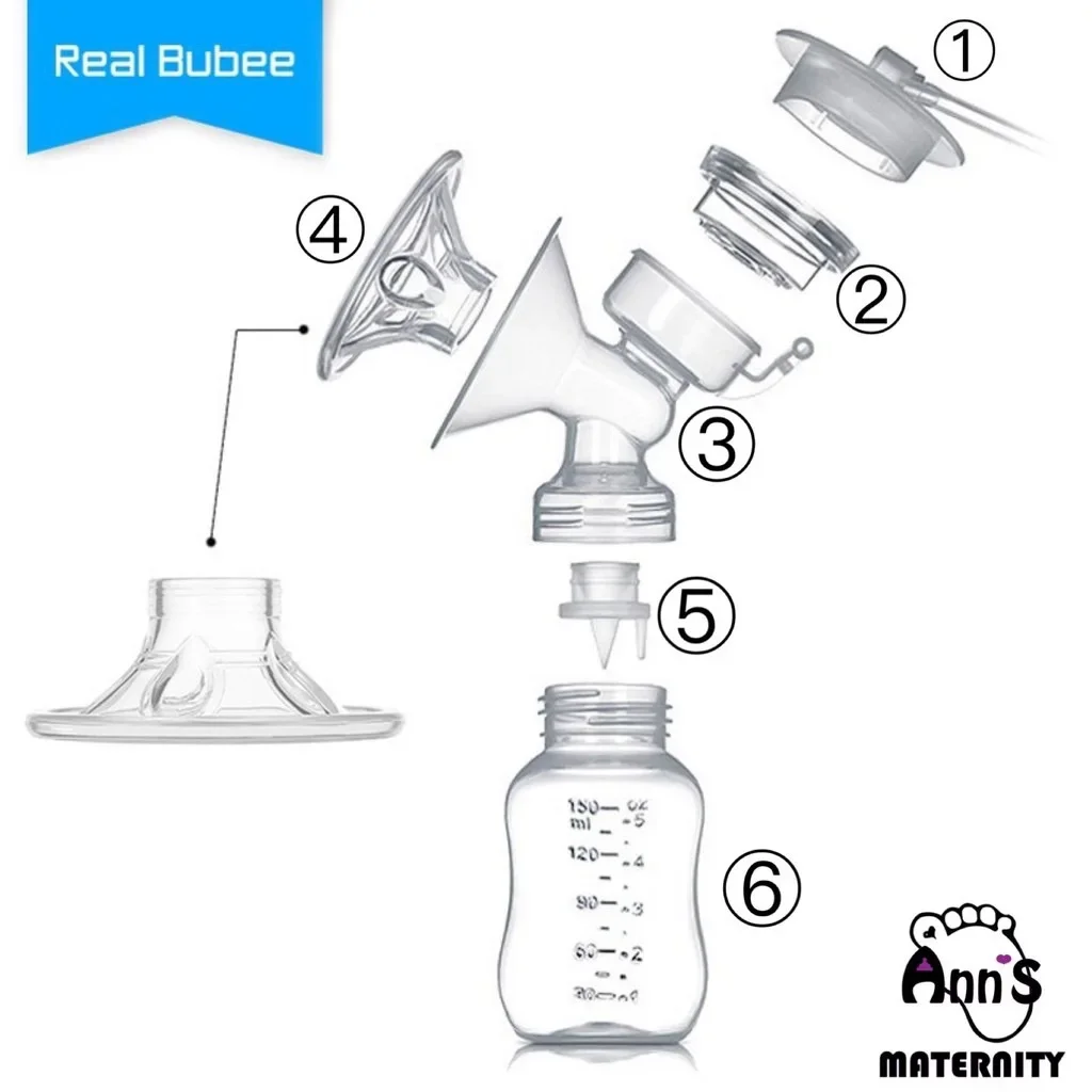 Real Bubee Breast Pump Spare Parts Accessories Cap/Valve/Cylinder/Motor/Tubing/Diaphragm/Y Connector/USB Cable