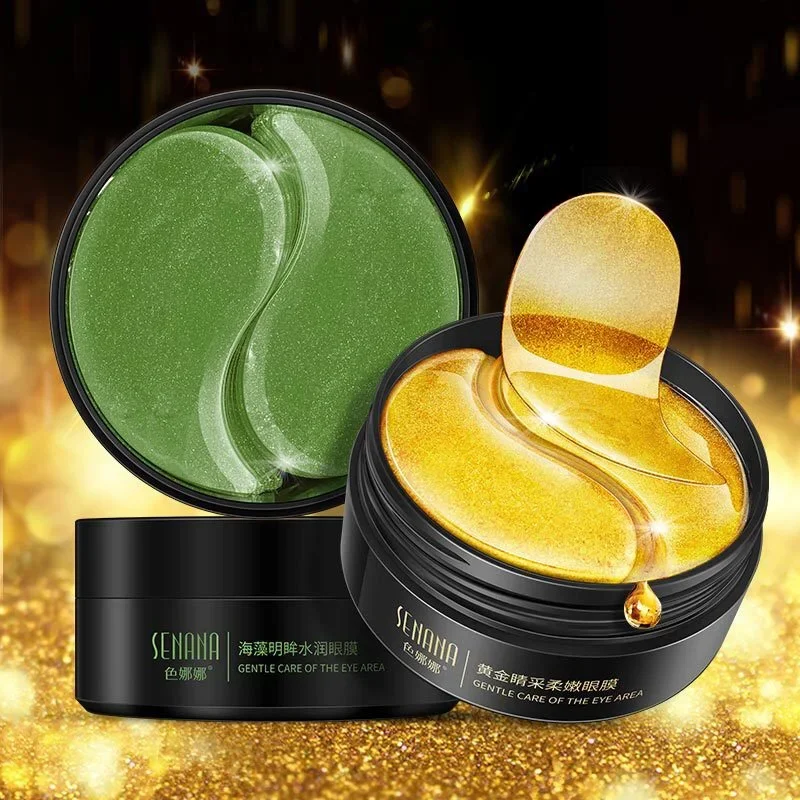 SENANA Gold Seaweed Hydrating Eye Mask For Reduce Dark Circles And Eye Bags Puffiness Fine Lines Anti-Aging Anti-Wrinkle