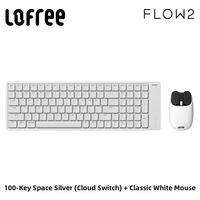 LOFREE Xiao Ding 2 Low Profile Mechanical Keyboard Aluminum Alloy Tri-Mode Wireless Silent Keyboard for Mac PC Laptop Portable Compact Keyboard