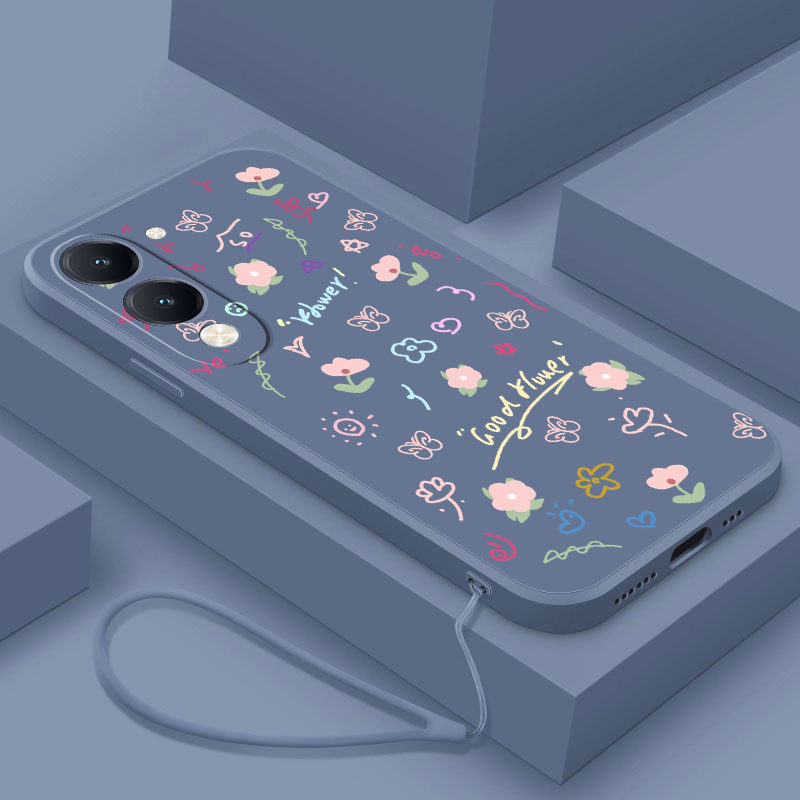 Vivo%20Y04%20Y39%205G%20Y29%20Stylish%20Fashion%20Flower%20Case%20Frosted%20Liquid%20Silicon%20Soft%20Casing%20Cover%20-%20Image%207