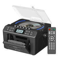 Retekess TR642 Portable CD Player Bluetooth 5.3 Boombox AM/FM Radio Cassette Player Combo 5000mAh Rechargeable Battery with Strong Bass Stereo Speaker Support USB/TF/AUX for Home & Gift