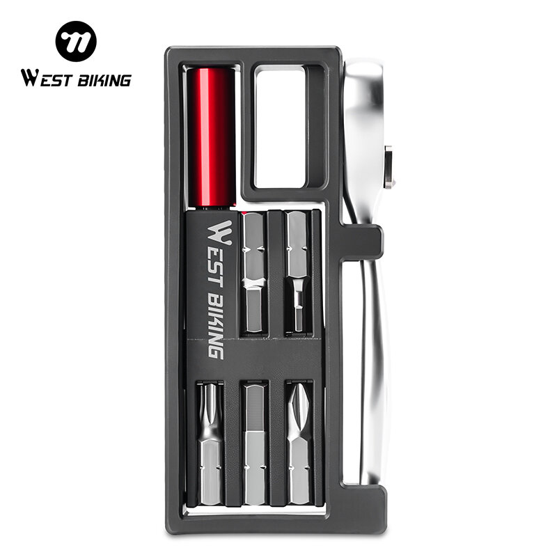 Tây đi xe đạp xoay Ratchet Công cụ sửa chữa lục giác Ratchet cờ lê đặt nhỏ gọn đi xe đạp cơ động sửa chữa bánh răng