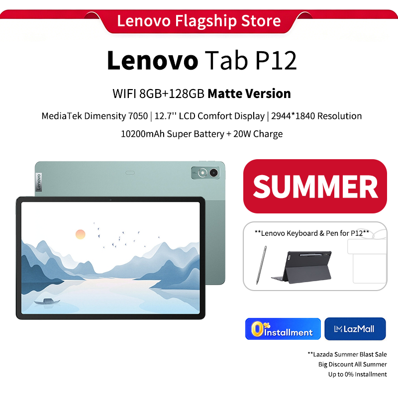 Global ROM Lenovo Tab P12 Dimensity 7050 Matte Comfort 12.7 inch LCD 2944*1840 3K WIFI 10200mAh 20W ราคา 10,599 บาท*ส่งฟรี