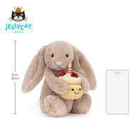 Jellycat Bashful Beige Bunny Birthday Cuddly Toy Present Free Jellycat Blue Dust Bag Support personalized custom embroidery