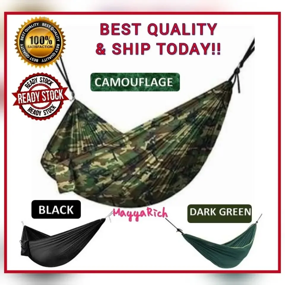 {{FAST DELIVERY}} HAMMOCK CAMOUFLAGE WITH WIRE (4M) / HAMMOCK LORENG GANTUNG/IKAT