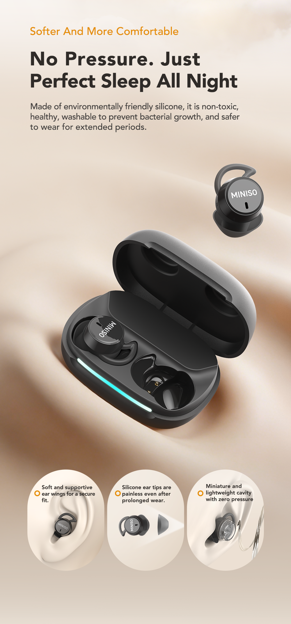 Miniso Ms217 Wireless Bluetooth Headphones With Ai Translation_voghion.com