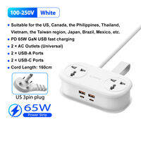 ORICO แถบพลังงานขนาดเล็ก PD 20W มี3พอร์ต USB 2ช่องสาย Steker Pipih แบบพกพาขนาดเล็ก135ซม. สายไฟต่อไม่มีอุปกรณ์ป้องกันไฟกระชากสำหรับโมเดลเรือ Essential สเปคสากล