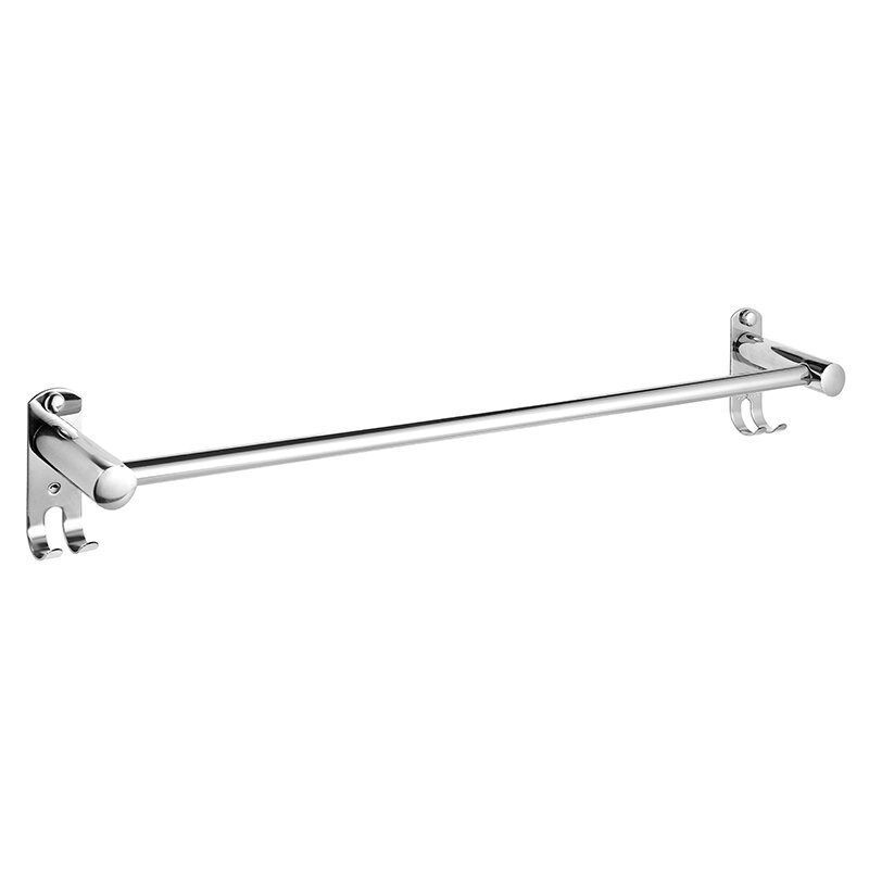 Bathroom 304 Stainless Steel SingleRod Towel Rack Perforated Non