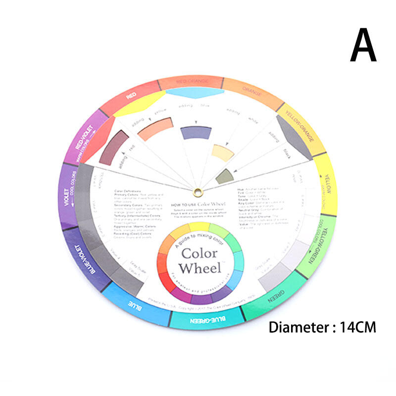 Professional Color Matching Wheel Card Circle Rotation Tattoo Nail Color Basic Colour Mixing Paper Card