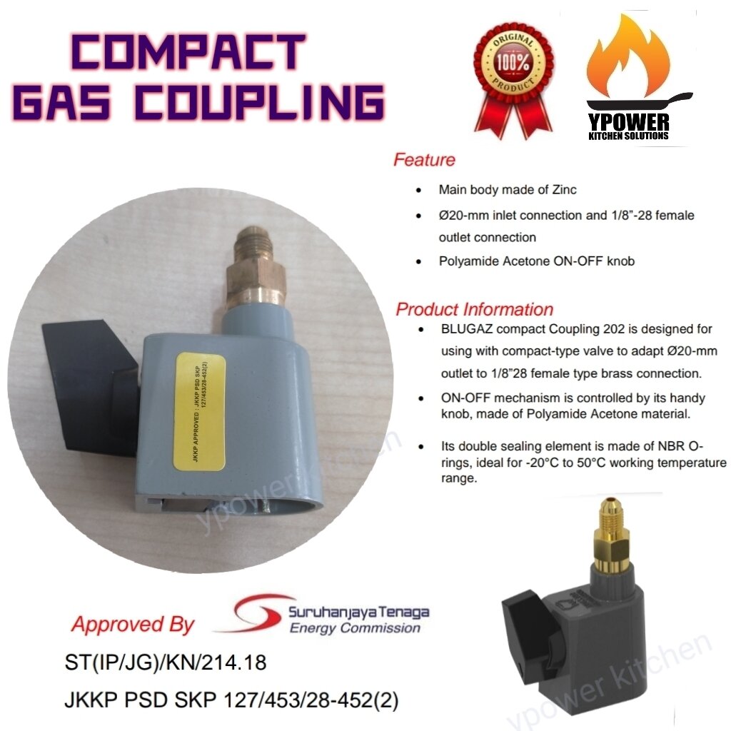 GAS COUPLING/LPG GAS COMPACT COUPLING APPROVED BY ST&JKKP Lazada