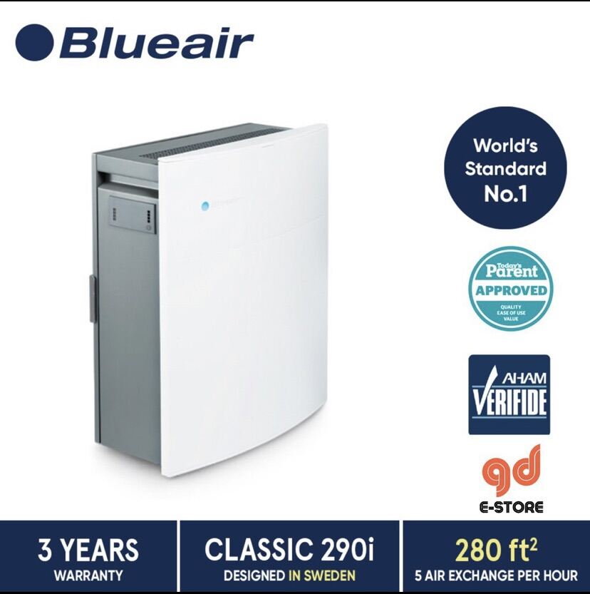 Blueair Air Purifier Classic 290i with DualProtection Filter For Room