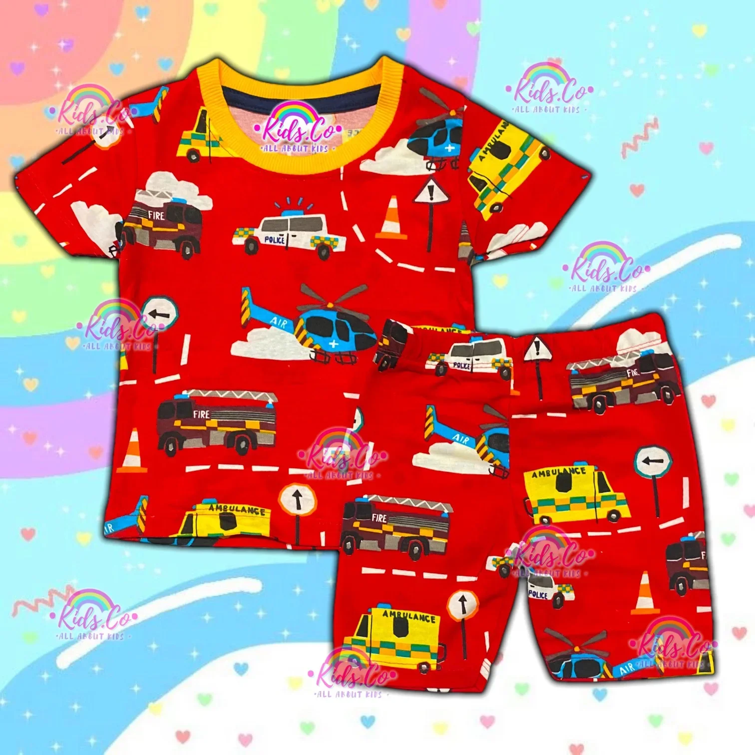 Playset Cars Printed Cotton Kids Size