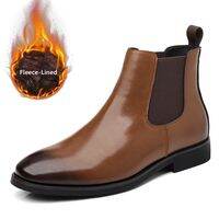NUDANLAI | Pointed Business Style Chelsea Boots for Men