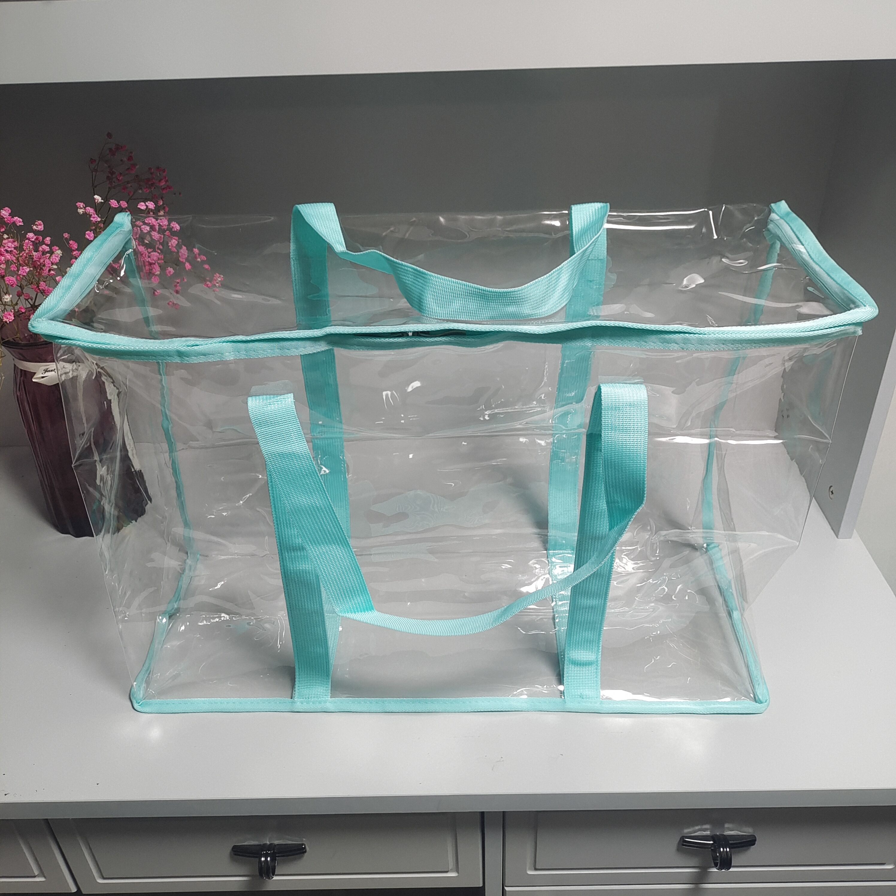 Reinforced Clear Storage Bag Waterproof Dustproof Organizer Pouch_voghion.com