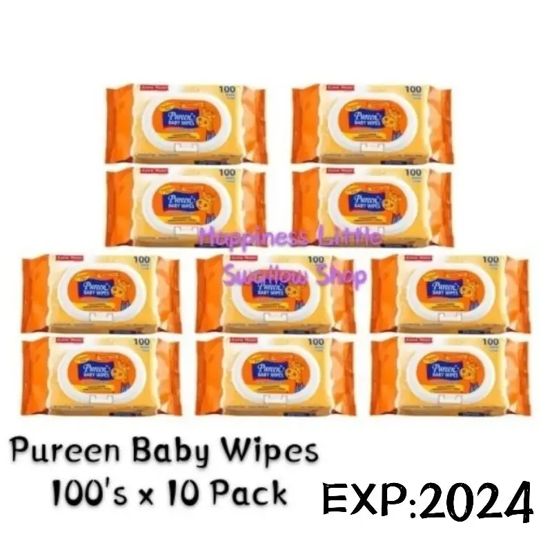 Pureen baby wipes 100s x 10 wet tissue