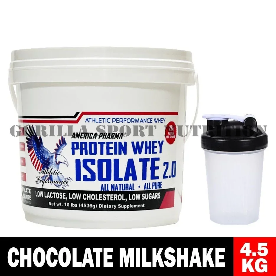 (Ready Stock !!!) America Pharma ISO Whey Protein Lean Body Solid Muscle Isolate Whey Supplement 130 Serving-4.5kg