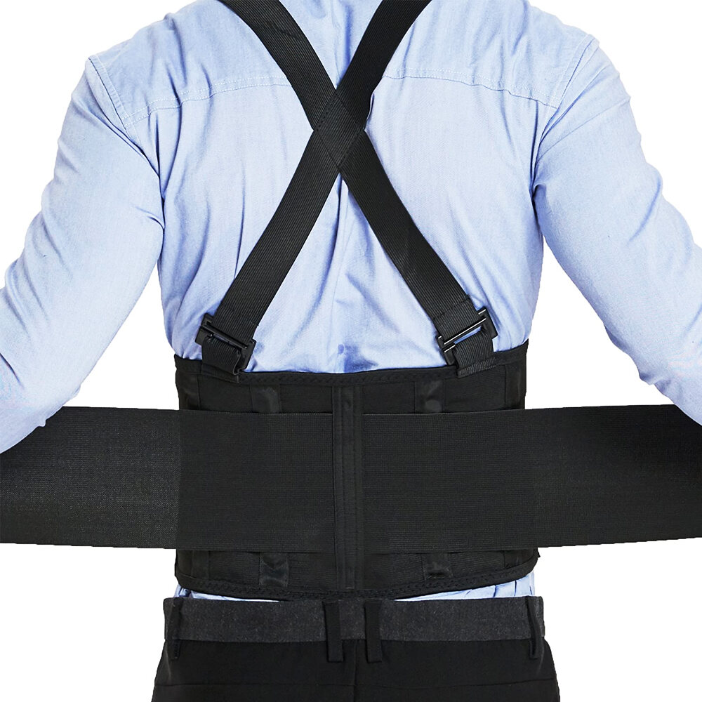 Adjustable Shoulder Straps Lower Back Brace Lumbar Support Belt