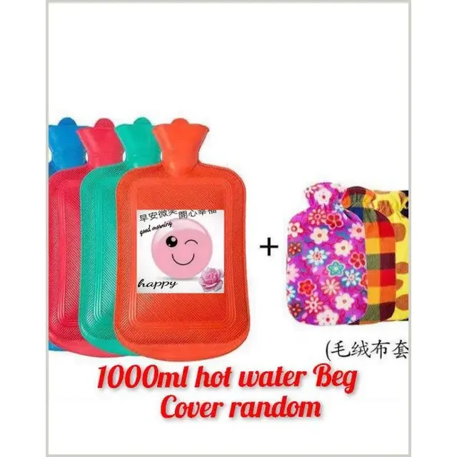 (Ready stock)HOT WATER BAG/PACK WITH COVER (1000mL) (RANDOM