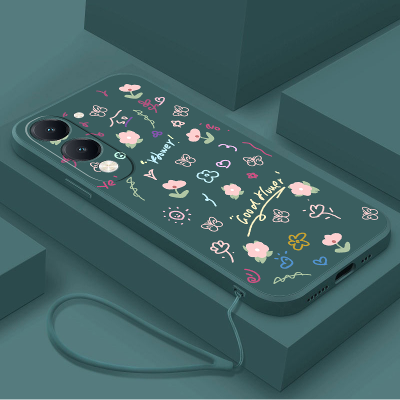 Vivo%20Y04%20Y39%205G%20Y29%20Stylish%20Fashion%20Flower%20Case%20Frosted%20Liquid%20Silicon%20Soft%20Casing%20Cover%20-%20Image%203