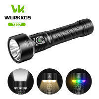 Đèn pin siêu sáng wurkkos TS27 3200LM, ném 845M, 32140, pin 15000mAh, đèn LED bên/RGB, nhiệt độ màu sắc điều chỉnh được 3000-6000K, thời gian chạy dài 300 giờ, sạc ngược