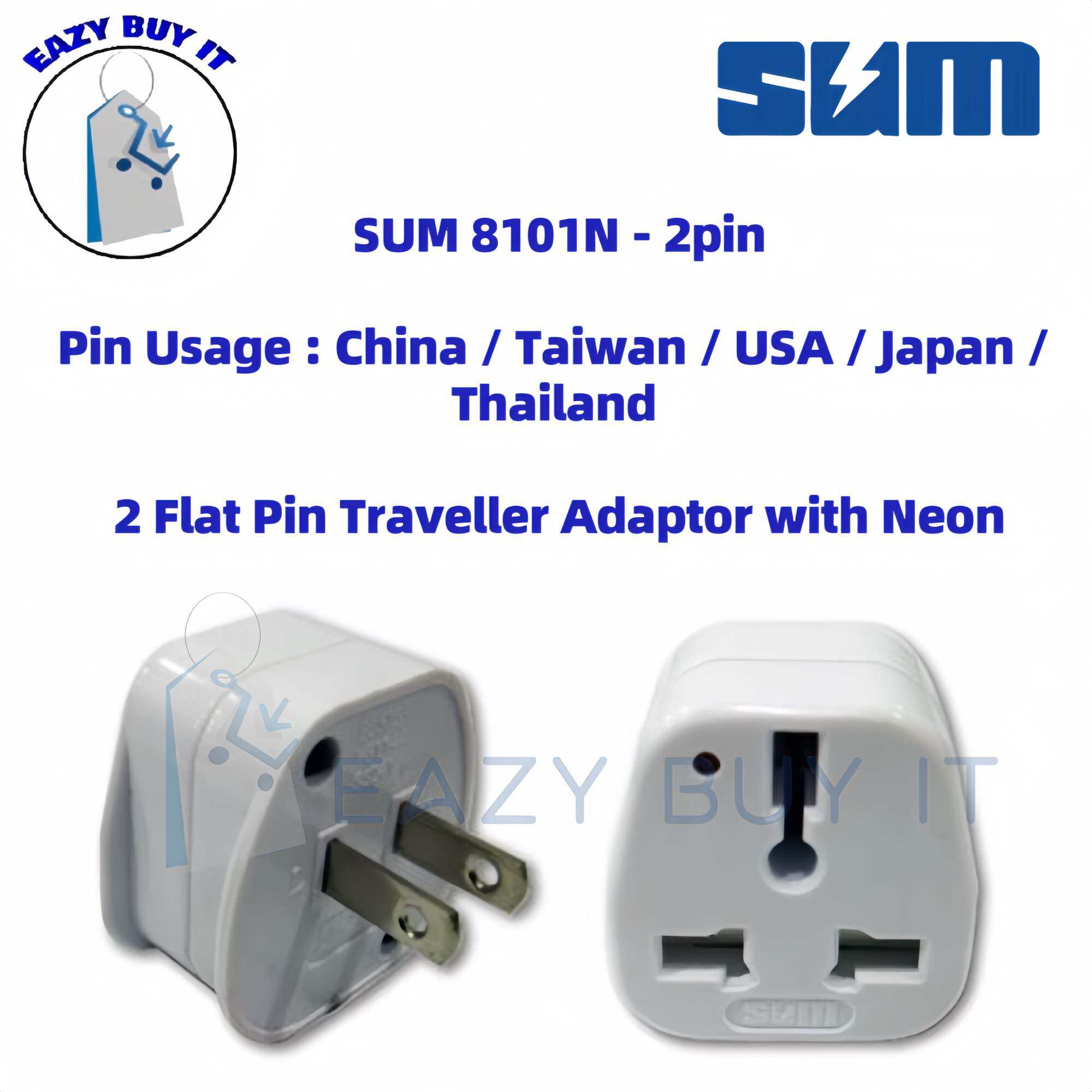 SUM Universal Multi Travel Adaptor Converter Overseas (China / Taiwan / USA / Japan / Thailand