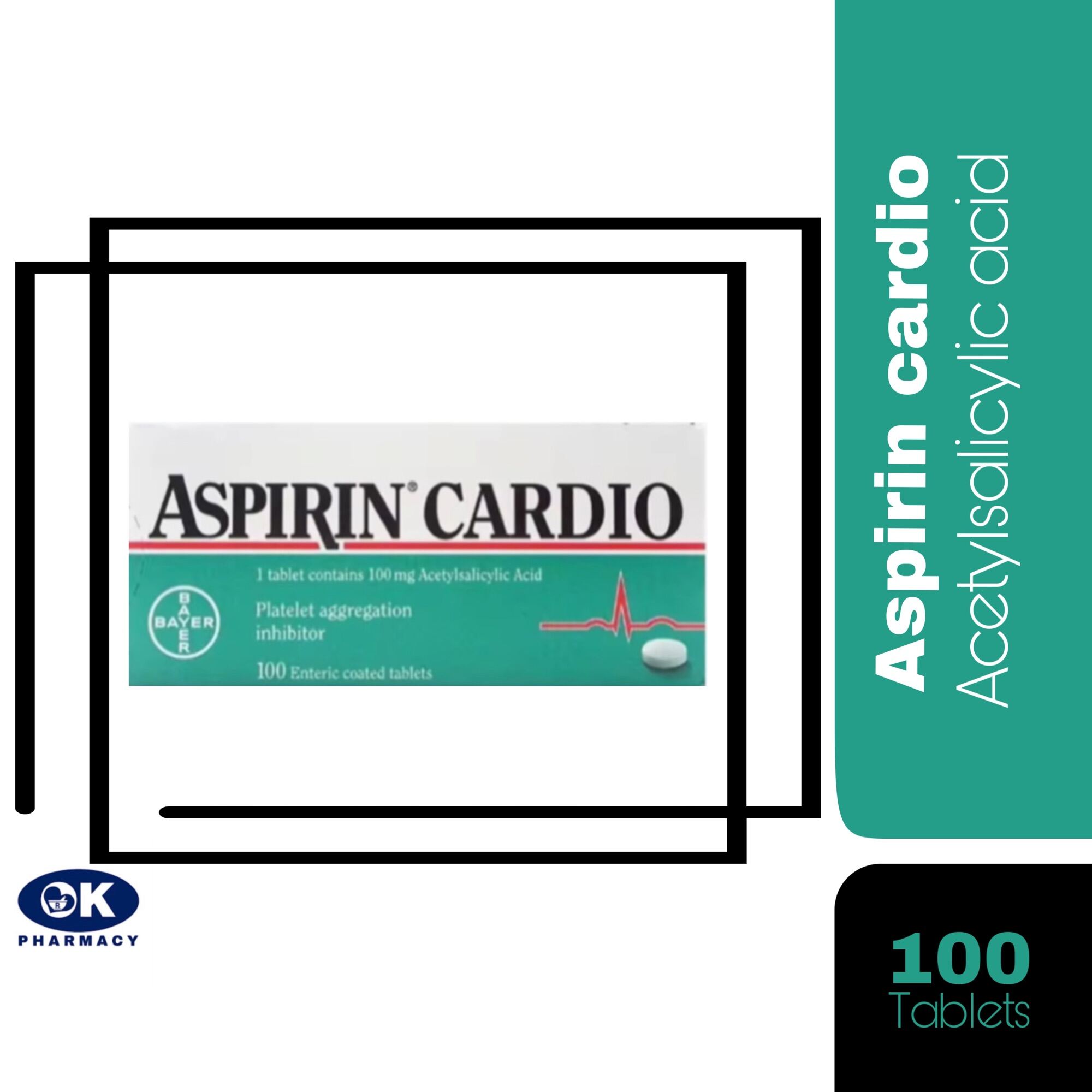 BAYER Aspirin Cardio 100MG 100's (Exp 05/2025) Lazada