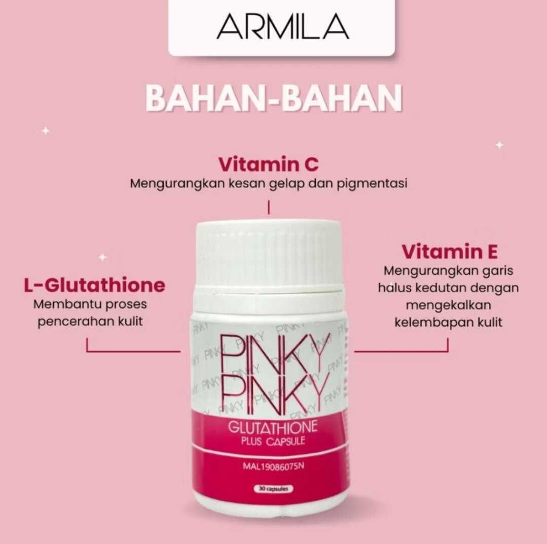 kesan glutathione Kandungan nutrisi dalam setiap kapsul: - L-Glutathione 200mg Glutathione System from Cyanobacteria to