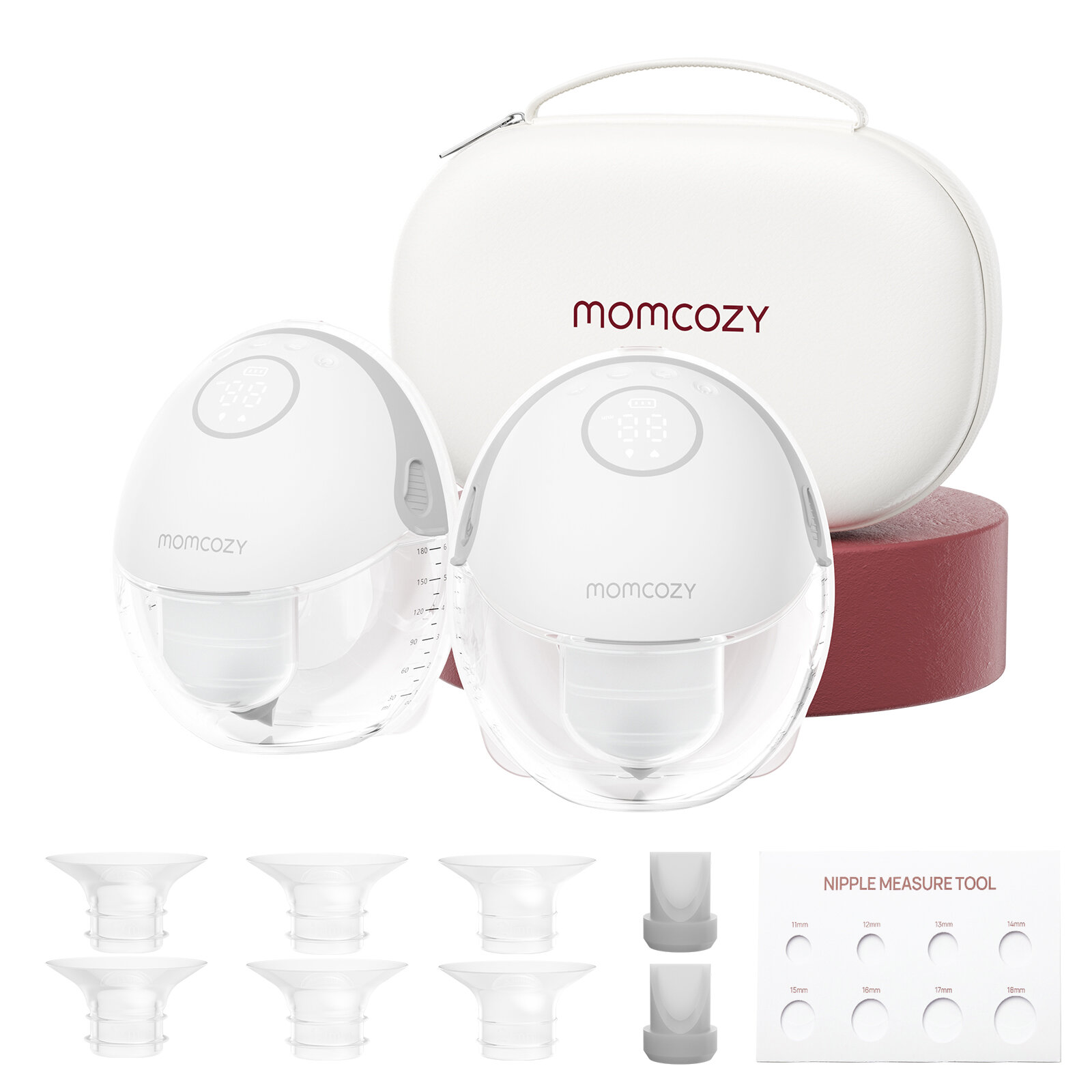 Momcozy เครื่องปั๊มนมแม่สไตล์มือถือแบบแฮนด์ฟรี | M6สวมใส่ได้เครื่องสูบน้ำนมจังหวะที่เหมาะสำหรับนมมากขึ้นหน้าแปลนคู่ที่พอดีมากขึ้นและรอบคอบมากขึ้นด้วย3โหมดและ9ระดับ24มม.
