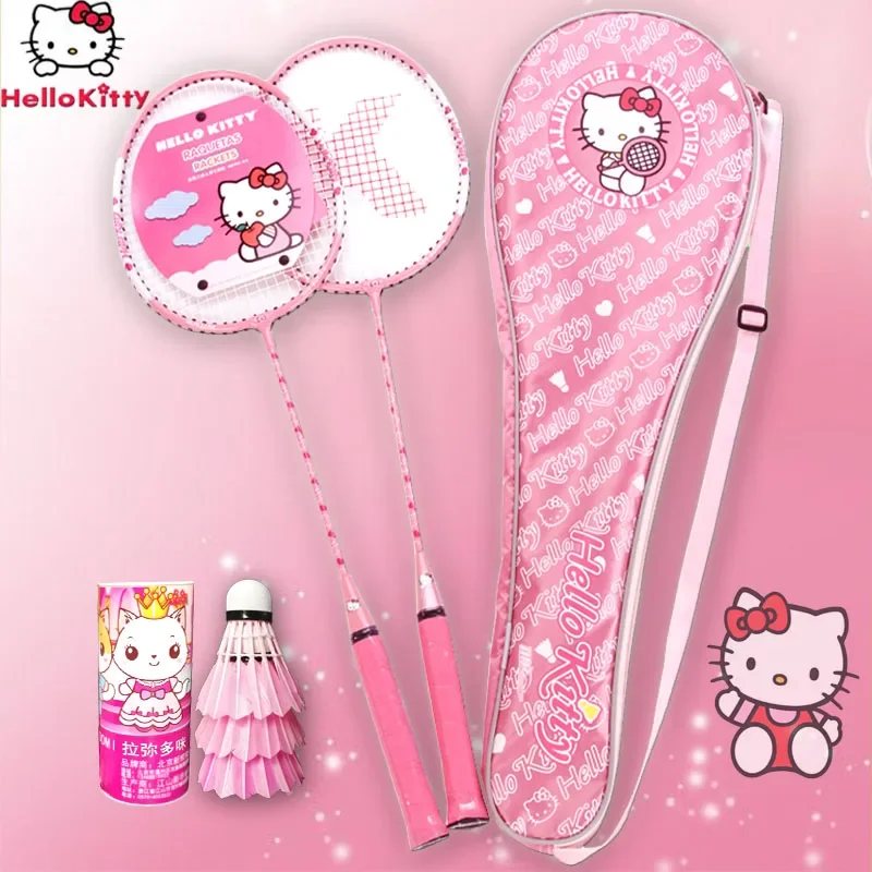 Genuine Product HELLO KITTY Hello Kitty Badminton Racket Cute KT Cat Pink of Beat Women's Racket