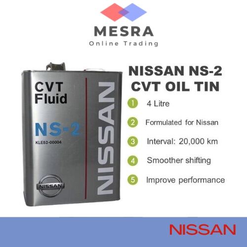 NISSAN NS-2 CVT OIL TIN 4L CONTINUOUSLY VARIABLE TRANSMISSION FLUID ...