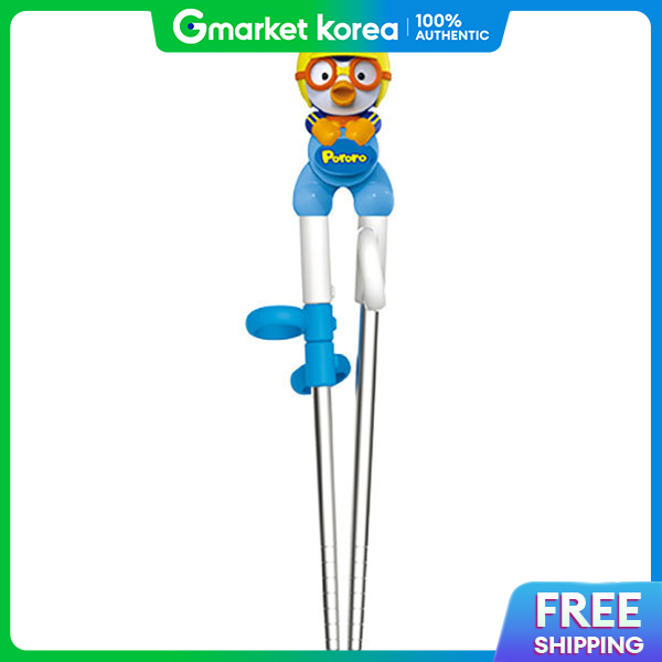 Edison | Edison Pororo 3D Stainless Steel Chopsticks Stage 1 (Ages 3+) / Training Chopsticks / Daycare