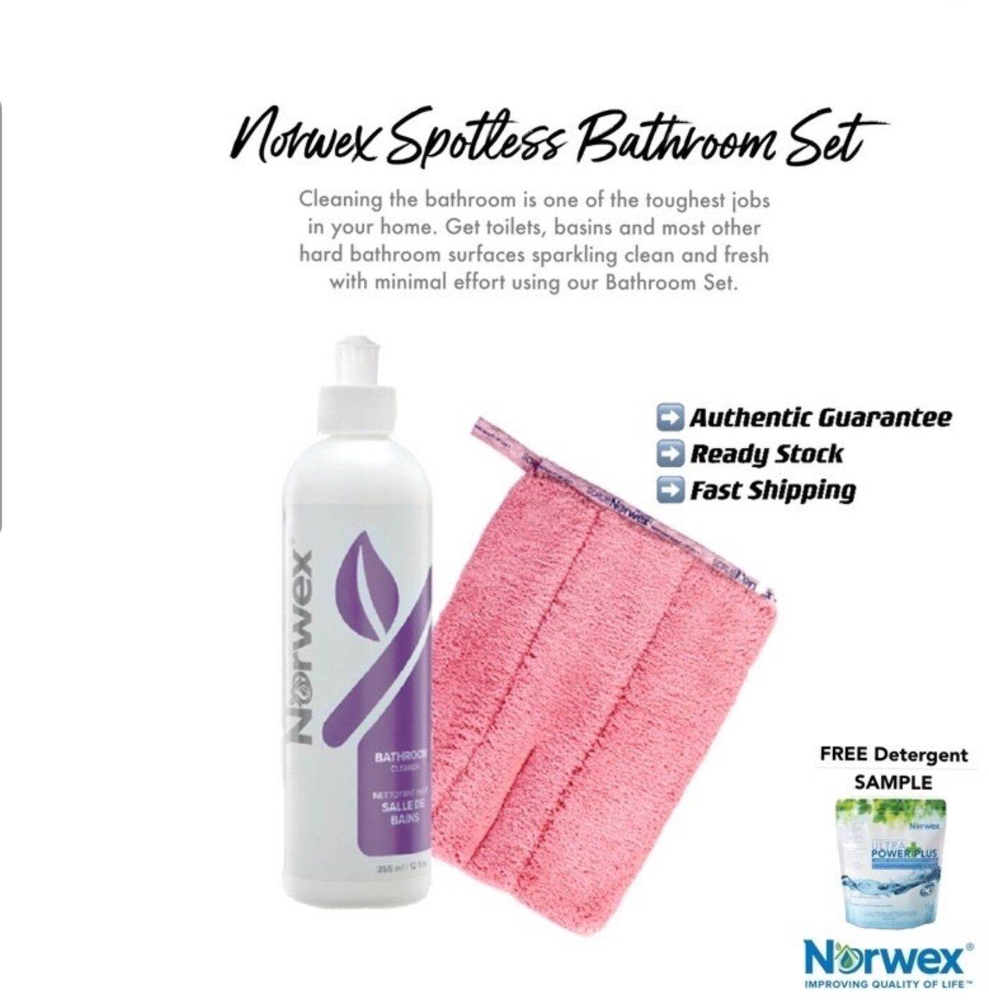 Norwex Bathroom Cleanner Spotless Scrub Mitt Set Toilet Set Lazada