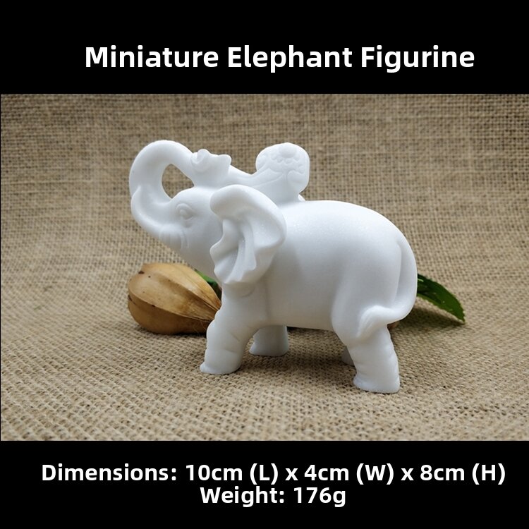 Water Absorbent Imitation White Marble Elephant Statue